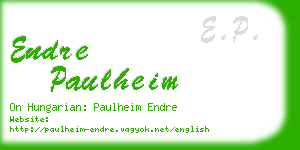 endre paulheim business card